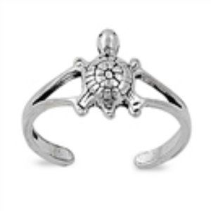 .925 STERLING SILVER TURTLE TOE RING
